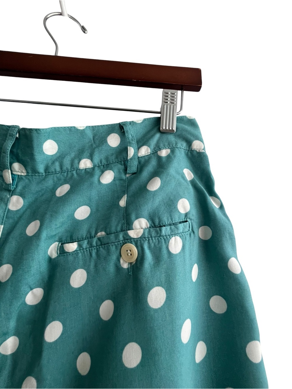 NWT Vintage Gap Polka Dot High-Waist Teal Women’s Shorts Sz - Picture 8 of 8